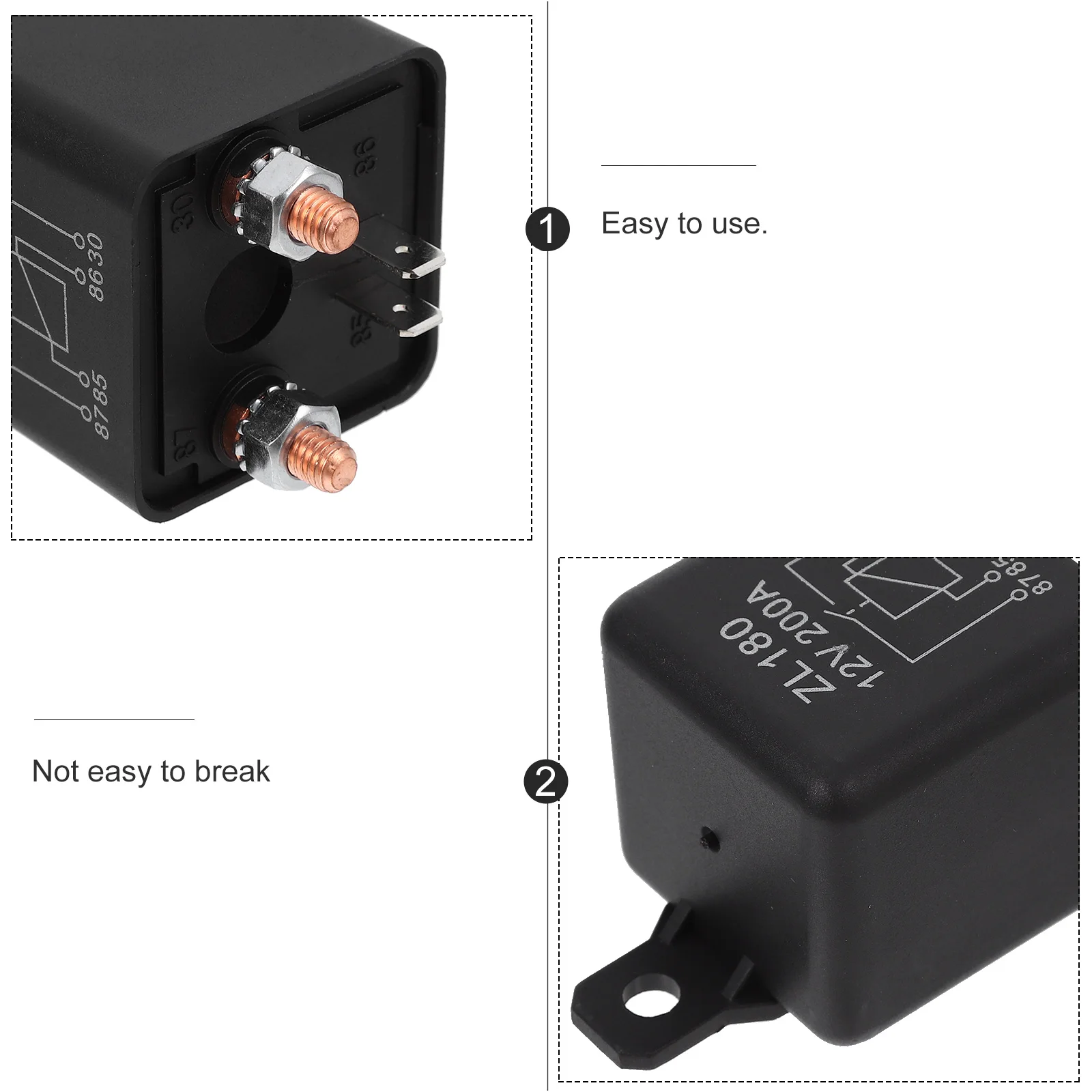 12V 200A Car Boat Starter Relay Switch Electrical Power Relay ZL180 Model Black Lightweight Durable Long Term Use Stable
12V 200A Car Boat Starter Relay Switch Electrical Power Relay ZL180 Model Black Lightweight Durable Long Term Use Stable