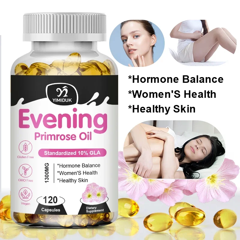Evening Primrose Oil 60/120 Capsules - Promotes Healthy Skin & Cardiovascular Health - Nutritional Support for Women
Evening Primrose Oil 60/120 Capsules - Promotes Healthy Skin & Cardiovascular Health - Nutritional Support for Women