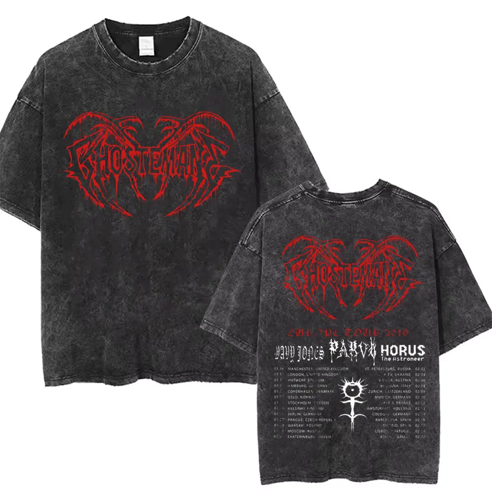 Washed Vintage Ghostemane Europe Tour 2019 Double Sided Print T Shirts Men Women Hip Hop Gothic Trap Metal Rock Retro T-shirts
Washed Vintage Ghostemane Europe Tour 2019 Double Sided Print T Shirts Men Women Hip Hop Gothic Trap Metal Rock Retro T-shirts