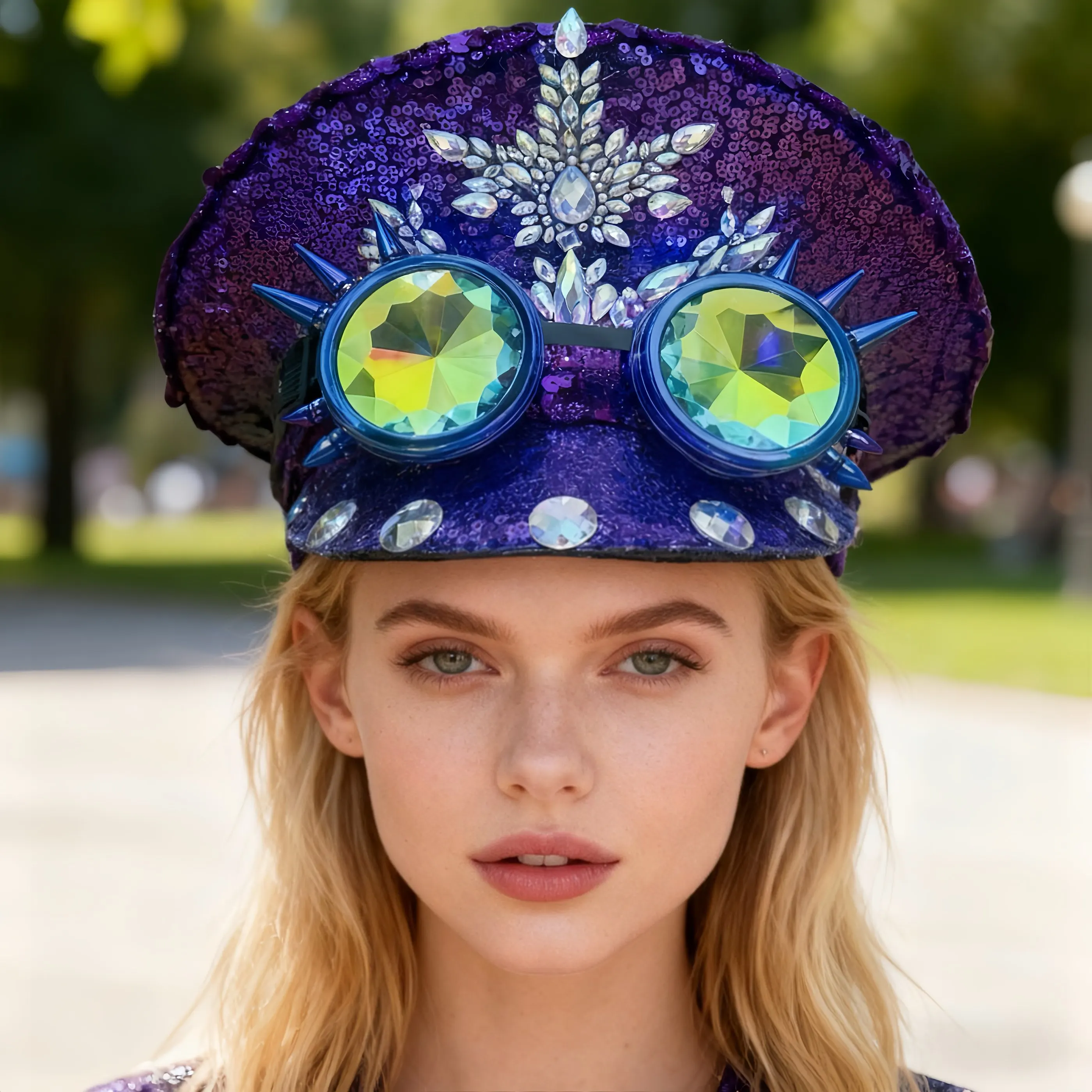 Капитанская шляпа в стиле стимпанк со стразами для фестиваля Burning Man для женщин, винтажные военные аксессуары и кепка для мужчин
Капитанская шляпа в стиле стимпанк со стразами для фестиваля Burning Man для женщин, винтажные военные аксессуары и кепка для мужчин