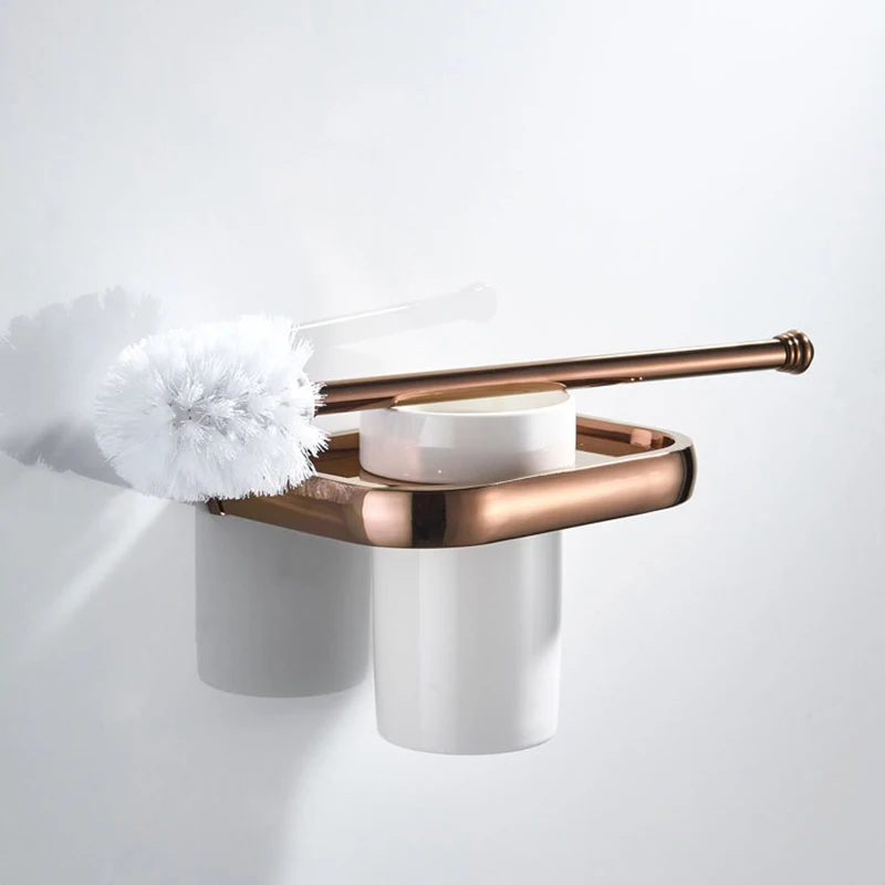 Rose Gold Toilet Brush Holder Brass Bathroom Hardware Set Wall Mounted Long Handle White Ceramic Cup Toilet Brush Rack
Rose Gold Toilet Brush Holder Brass Bathroom Hardware Set Wall Mounted Long Handle White Ceramic Cup Toilet Brush Rack