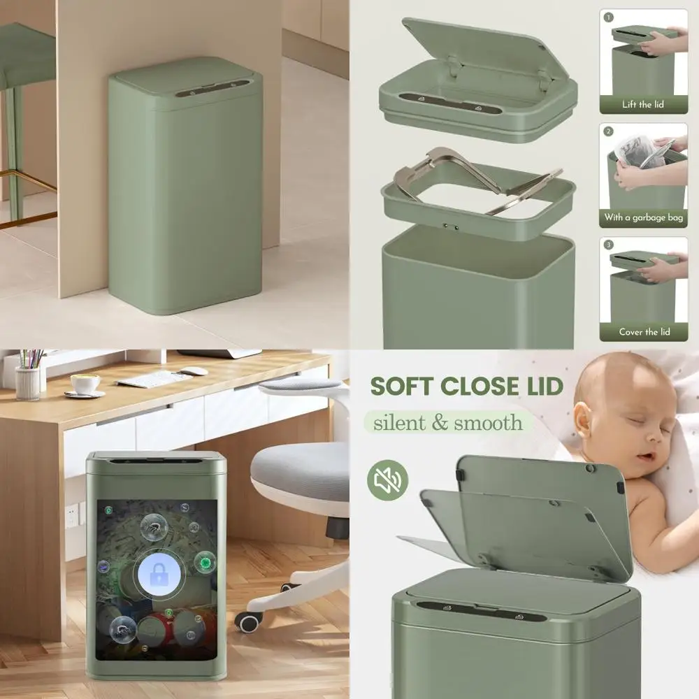 Touchless Motion Sensor Smart Trash Can - Stainless Steel Automatic Waste Bin for Kitchen Office Use
Touchless Motion Sensor Smart Trash Can - Stainless Steel Automatic Waste Bin for Kitchen Office Use