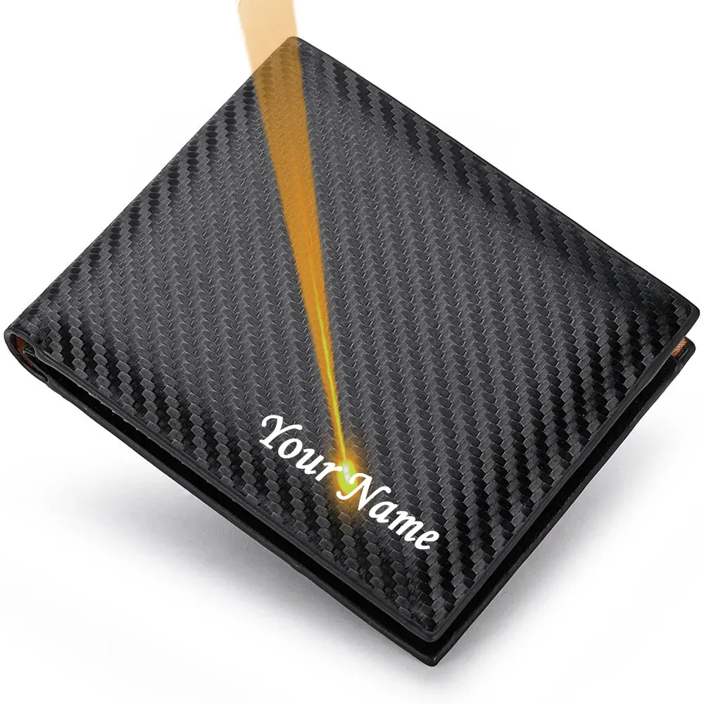 Men's Custom Name Engraved Card Holder - Carbon Fiber Short Wallet- Personalized Gift for Birthday, Anniversary & Father's Day
Men's Custom Name Engraved Card Holder - Carbon Fiber Short Wallet- Personalized Gift for Birthday, Anniversary & Father's Day