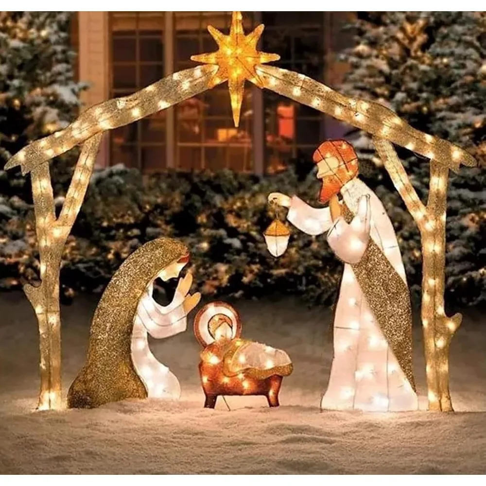 5FT Christmas Decorations Outdoor Christmas Scenes Holy Family Christmas Scenes 175 LED Lights Decorations
5FT Christmas Decorations Outdoor Christmas Scenes Holy Family Christmas Scenes 175 LED Lights Decorations
