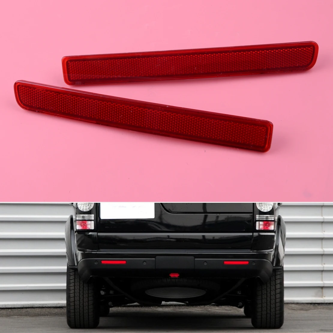 1 Pair Rear Bumper Brake Light Reflector Tail Stop Lamp Cover XFF500020 XFF500030 Fit for Land Rover LR3 LR4 Range Rover Sport
1 Pair Rear Bumper Brake Light Reflector Tail Stop Lamp Cover XFF500020 XFF500030 Fit for Land Rover LR3 LR4 Range Rover Sport