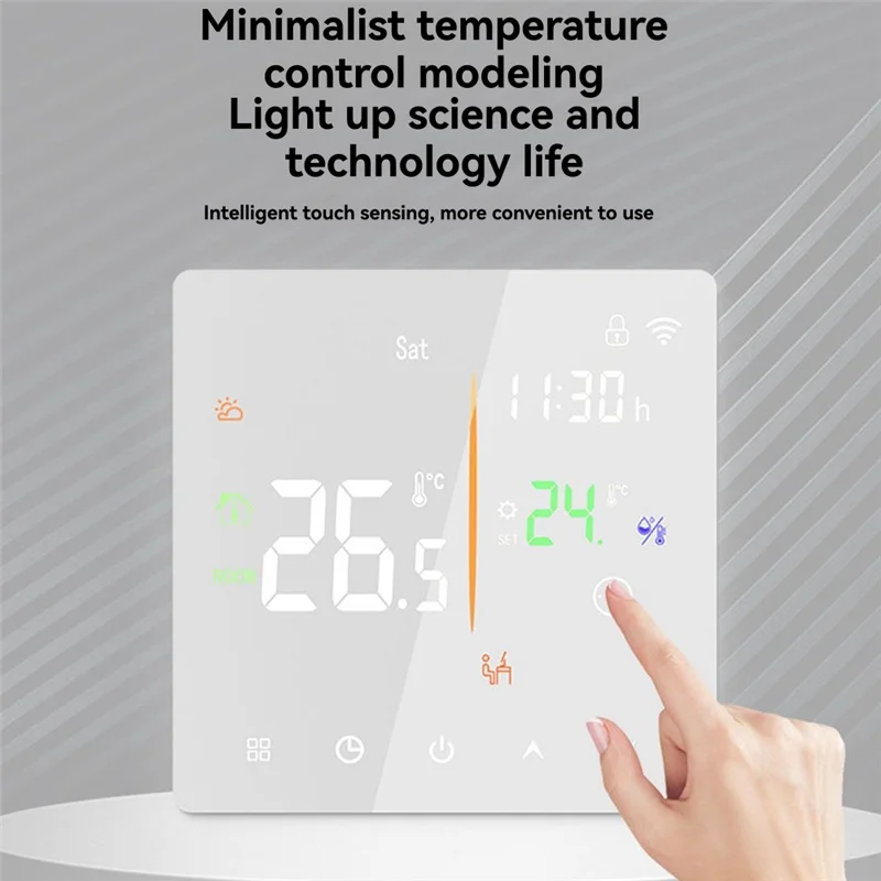 A33T-Tuya Wifi Smart Thermostat Programmable Thermostat For House 16A Electric Heating Voice Control Via Google Home & Alexa
A33T-Tuya Wifi Smart Thermostat Programmable Thermostat For House 16A Electric Heating Voice Control Via Google Home & Alexa