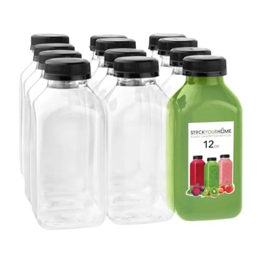 12 oz Juice Bottles with Caps for Juicing 12 pack - Reusable Clear Empty Plastic Water Bottles - Drink Containers for Mini Frid
12 oz Juice Bottles with Caps for Juicing 12 pack - Reusable Clear Empty Plastic Water Bottles - Drink Containers for Mini Frid