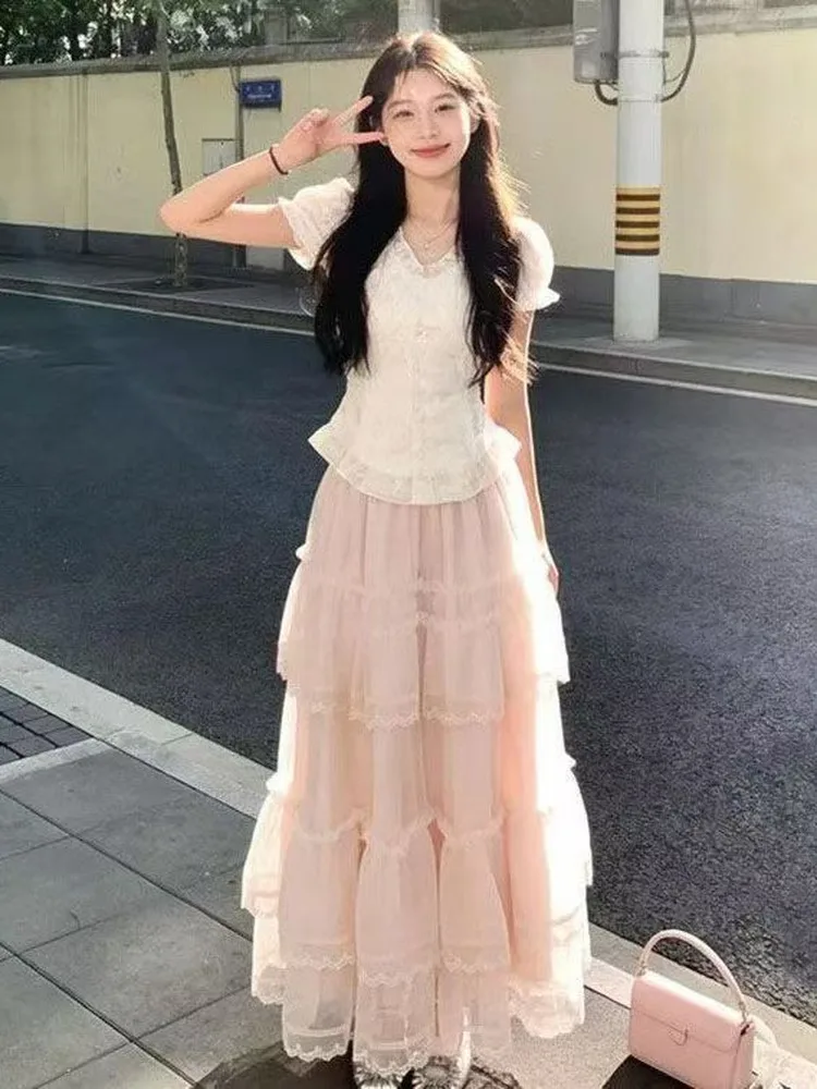 Elegant Sweet Style Waist-Cinching Slimming Simple Design High-End Atmosphere Half-Skirt Top Set Women's Fashion Ensemble
Elegant Sweet Style Waist-Cinching Slimming Simple Design High-End Atmosphere Half-Skirt Top Set Women's Fashion Ensemble