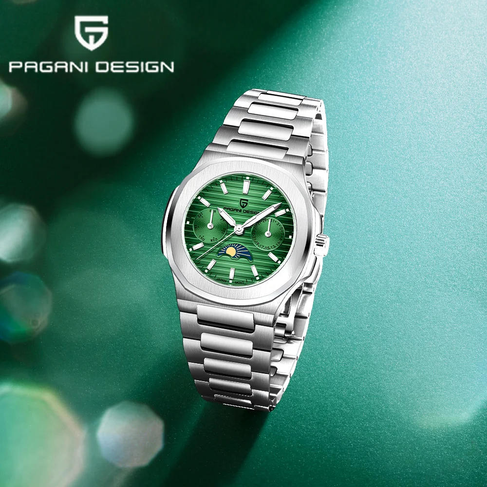 2025Pagani's latest ladies fashion quartz watches top sapphire mirror Epson VX3HA light luxury ladies watch moon phase luminous
2025Pagani's latest ladies fashion quartz watches top sapphire mirror Epson VX3HA light luxury ladies watch moon phase luminous