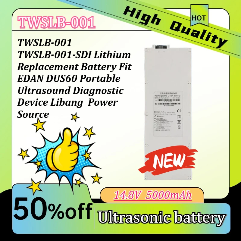 TWSLB-001 TWSLB-001-SDI Lithium Replacement Battery Fit EDAN DUS60 Portable Ultrasound Diagnostic Device Libang Power Source
TWSLB-001 TWSLB-001-SDI Lithium Replacement Battery Fit EDAN DUS60 Portable Ultrasound Diagnostic Device Libang Power Source