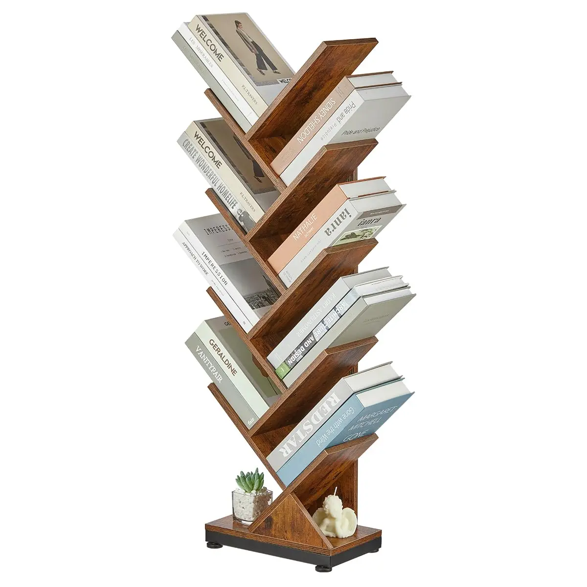 Nine-Level Wooden Tree-Style Bookshelf For Books, Magazines And CDs – Freestanding Display Storage Unit For Living Room,
Nine-Level Wooden Tree-Style Bookshelf For Books, Magazines And CDs – Freestanding Display Storage Unit For Living Room,