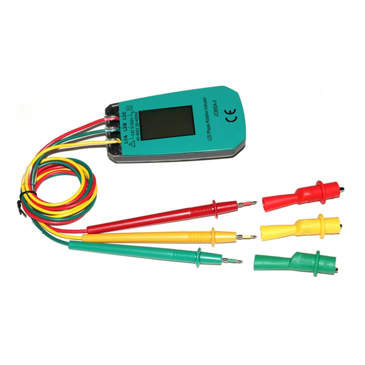 3 Phase Tester Digital Phase Indicator Detector LED Phase Sequence Meter Voltage Tester 40V-600V AC
3 Phase Tester Digital Phase Indicator Detector LED Phase Sequence Meter Voltage Tester 40V-600V AC