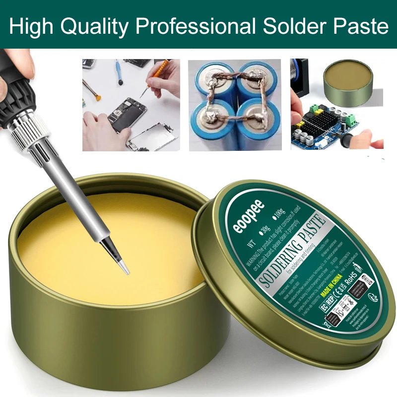 Solder Paste Rosin Flux 10g/30g/100g Lead-free Welding Flux Iron Repair Welding Paste Soldering Tin Soldering Oil Soldering Flux
Solder Paste Rosin Flux 10g/30g/100g Lead-free Welding Flux Iron Repair Welding Paste Soldering Tin Soldering Oil Soldering Flux