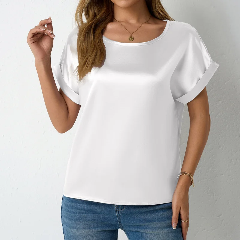 New2025Women's Clothing Spring/Summer New Women's Short Sleeve Satin Blouse Loose Casual SatinTWomen's-shirt
New2025Women's Clothing Spring/Summer New Women's Short Sleeve Satin Blouse Loose Casual SatinTWomen's-shirt
