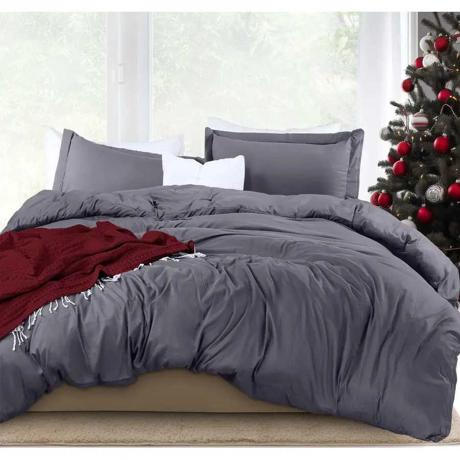 Duvet Cover King Size 3 Piece with Zipper Closure 1 Comforter Cover 104X90 Inches amp 2 Pillow Shams 20X36 Inches Grey Comforter
Duvet Cover King Size 3 Piece with Zipper Closure 1 Comforter Cover 104X90 Inches amp 2 Pillow Shams 20X36 Inches Grey Comforter