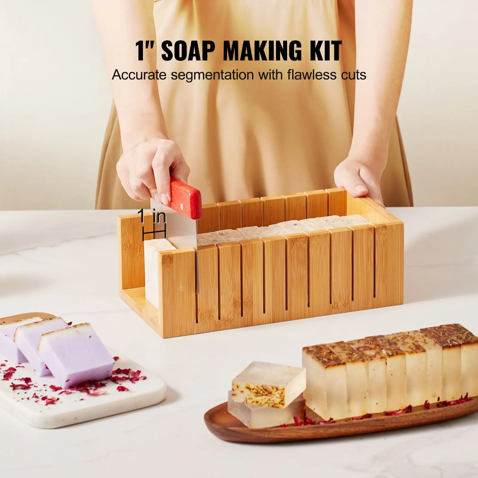 Soap Making Kit Bamboo Cutting Box Silicone Mold Stainless Steel Cutter 100 Bags 105 Stickers DIY Supplies for Adults
Soap Making Kit Bamboo Cutting Box Silicone Mold Stainless Steel Cutter 100 Bags 105 Stickers DIY Supplies for Adults