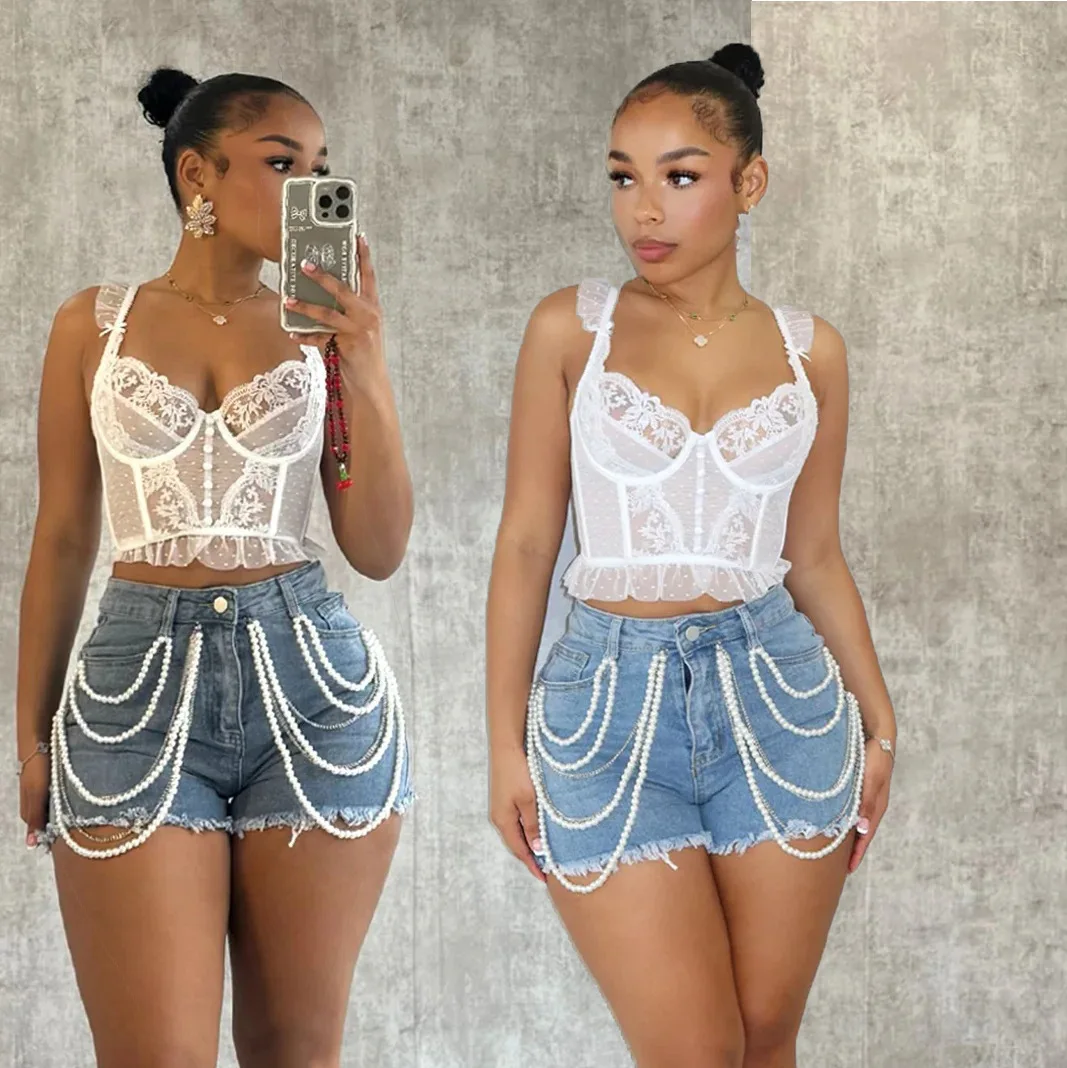 Women Shorts Denim Pants Slim Y2k Streetwear Pearl Sexy High Waist Short Pant Casual Solid Elegant Splice Trousers Summer 2024
Women Shorts Denim Pants Slim Y2k Streetwear Pearl Sexy High Waist Short Pant Casual Solid Elegant Splice Trousers Summer 2024