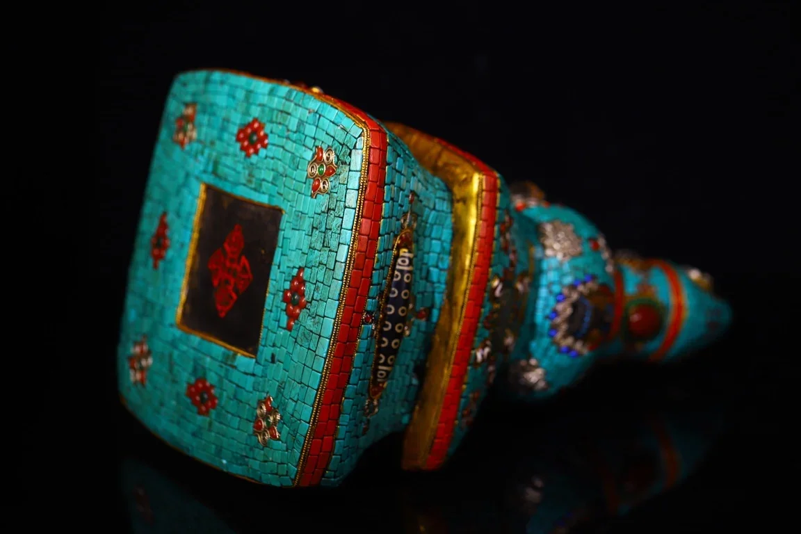 14"Tibetan Temple Collection Old Natural Meteorite Mosaic Gem gZi Beads Turquoise Shakyamuni Buddha Pagoda Stupa Worship Hall
14"Tibetan Temple Collection Old Natural Meteorite Mosaic Gem gZi Beads Turquoise Shakyamuni Buddha Pagoda Stupa Worship Hall