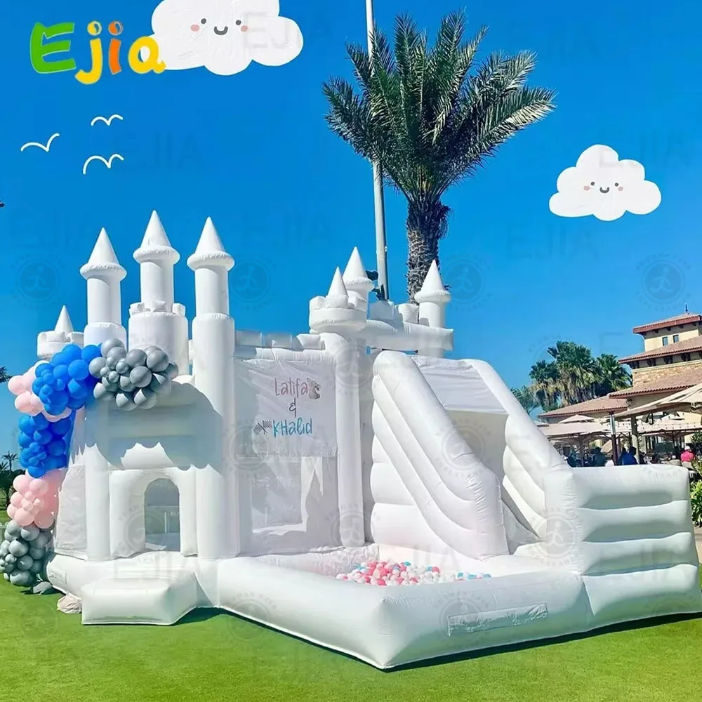 Commercial Combo White Bounce House with Slide and Ball Pit Inflatable Bouncer Amusement Equipment for Kids Party
Commercial Combo White Bounce House with Slide and Ball Pit Inflatable Bouncer Amusement Equipment for Kids Party