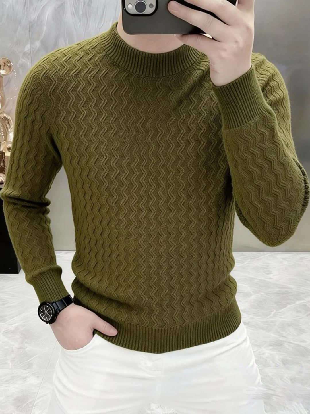 Men's Slim Fit round Ne Knitwear Wave Texture Faionable Autumn Winter Sweater Comfortable Cotton Polyester Blend Crew Nec...
Men's Slim Fit round Ne Knitwear Wave Texture Faionable Autumn Winter Sweater Comfortable Cotton Polyester Blend Crew Nec...