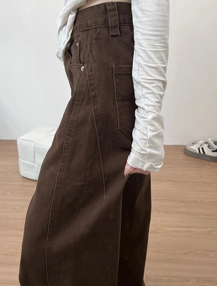 Women's Lined Wide Leg Jeans High Waist Relaxed Fit Denim Pants Asymmetrical Hemline Autumn Winter Design Sensation
Women's Lined Wide Leg Jeans High Waist Relaxed Fit Denim Pants Asymmetrical Hemline Autumn Winter Design Sensation