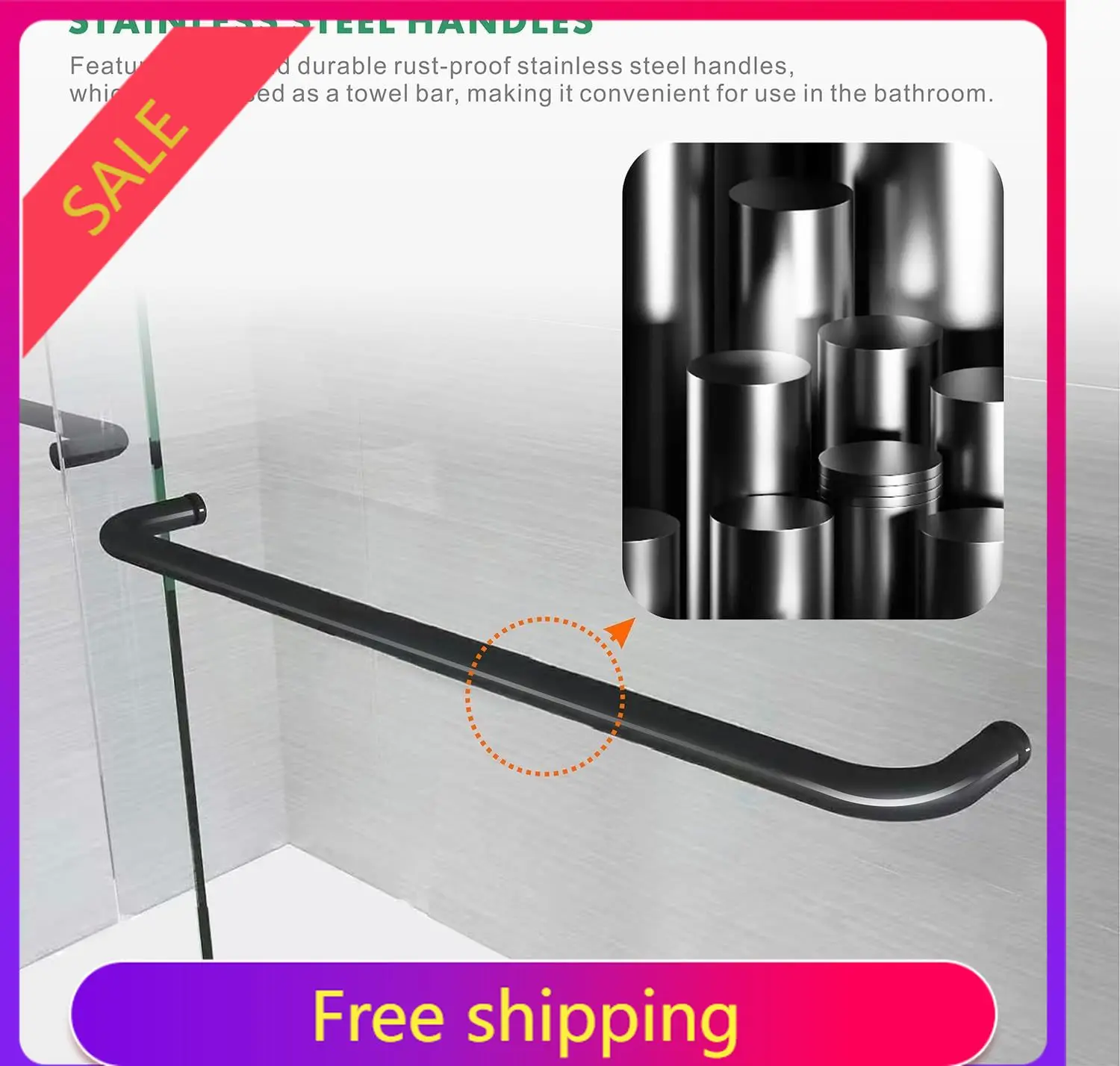 Matte Black Bathtub Glass Shower Door 56-60 in.W x 57 in.H,Double Sliding Shower Door with Waterproof Design,Barn Style Semi-Fra
Matte Black Bathtub Glass Shower Door 56-60 in.W x 57 in.H,Double Sliding Shower Door with Waterproof Design,Barn Style Semi-Fra
