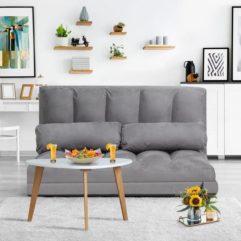 Foldable Lazy Sofa Sleeper with 6 Position Backrest & 2 Pillows, Adjustable Floor Sofa Bed, Lounge Recliner for Living Room
Foldable Lazy Sofa Sleeper with 6 Position Backrest & 2 Pillows, Adjustable Floor Sofa Bed, Lounge Recliner for Living Room
