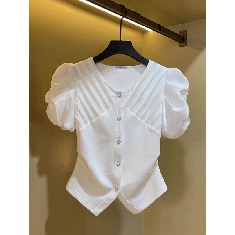 V Neck Irregular Short Sleeve Elegant Tops Summer New Temperament All-match Fashion T Shirts Office Casual Women Clothing
V Neck Irregular Short Sleeve Elegant Tops Summer New Temperament All-match Fashion T Shirts Office Casual Women Clothing