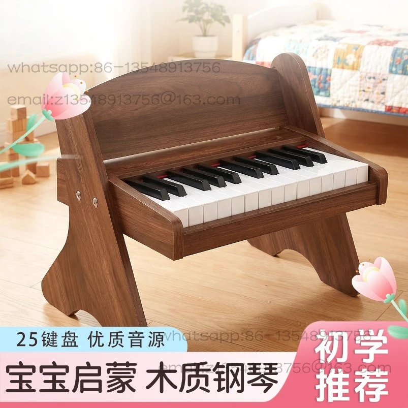 Wooden piano Children's beginner mini electronic organ is available in stock
Wooden piano Children's beginner mini electronic organ is available in stock