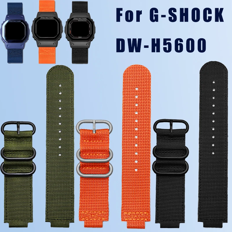 Nylon canvas watch strap Convex joint breathable outdoor black blue orange green watch band bracelet For CASIO G-SHOCK DW-H5600
Nylon canvas watch strap Convex joint breathable outdoor black blue orange green watch band bracelet For CASIO G-SHOCK DW-H5600