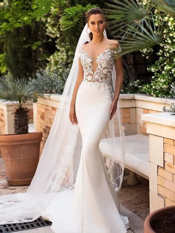 2023 New Sexy Bridal Dress V-neck Cut-out Backless Mermaid Wedding Dress Sweep Train Plus Size Custom Made Vestido De Noiva
2023 New Sexy Bridal Dress V-neck Cut-out Backless Mermaid Wedding Dress Sweep Train Plus Size Custom Made Vestido De Noiva