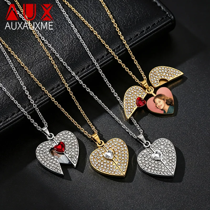 Auxauxme Custom Photo Heart Necklace for Women Stainless Steel Personalized Names Zircon Colorful Heart Pendant Collar Jewelry
Auxauxme Custom Photo Heart Necklace for Women Stainless Steel Personalized Names Zircon Colorful Heart Pendant Collar Jewelry