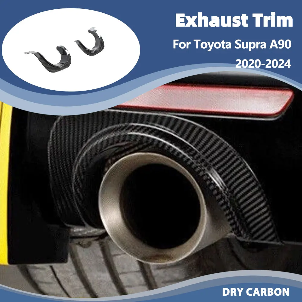 For Toyota Supra GR A90 A91 MK5 2020-2024 Exhaust Muffler Upper Trim Kits DRY Carbon Car Rear Tail Exhaust Muffler Tip Pipe Trim
For Toyota Supra GR A90 A91 MK5 2020-2024 Exhaust Muffler Upper Trim Kits DRY Carbon Car Rear Tail Exhaust Muffler Tip Pipe Trim