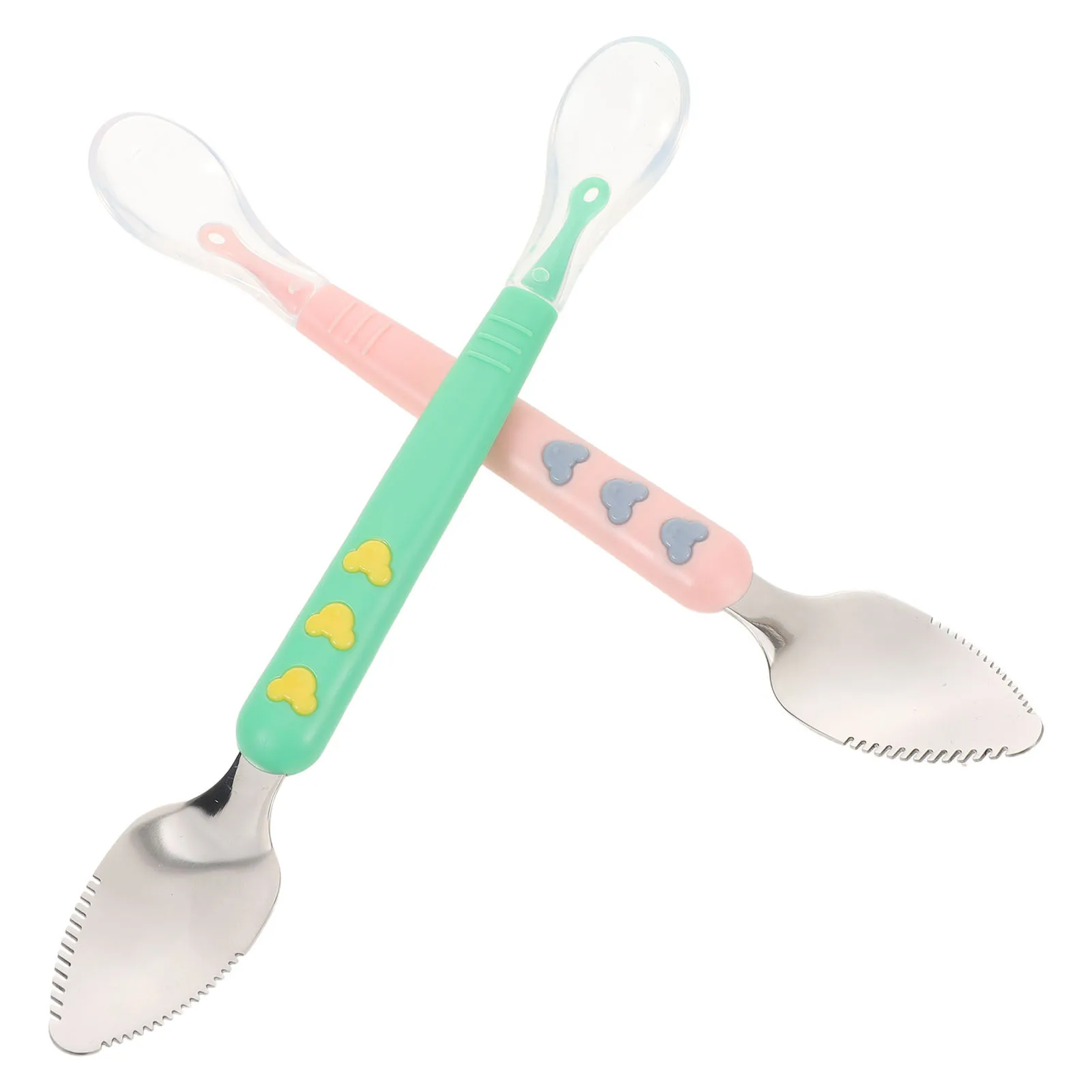 2Pcs Double Head Silicone Baby Spoon Infant Feeding Tool Fruit Scraper Soft Toddler Weaning Spoon Baby Food Masher Training
2Pcs Double Head Silicone Baby Spoon Infant Feeding Tool Fruit Scraper Soft Toddler Weaning Spoon Baby Food Masher Training