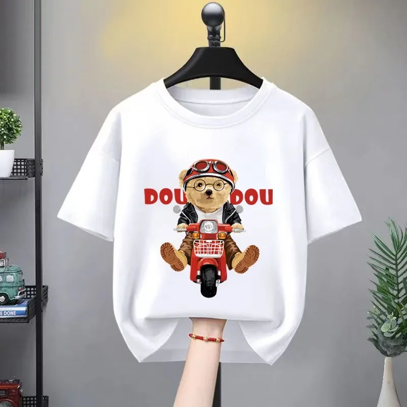 Boy Girls 100% Cotton T-shirt Summer Wear Baby Sports Cartoon Tees Trendy Printing Cool Bear T Thin Soft Crew Children's Clothes
Boy Girls 100% Cotton T-shirt Summer Wear Baby Sports Cartoon Tees Trendy Printing Cool Bear T Thin Soft Crew Children's Clothes