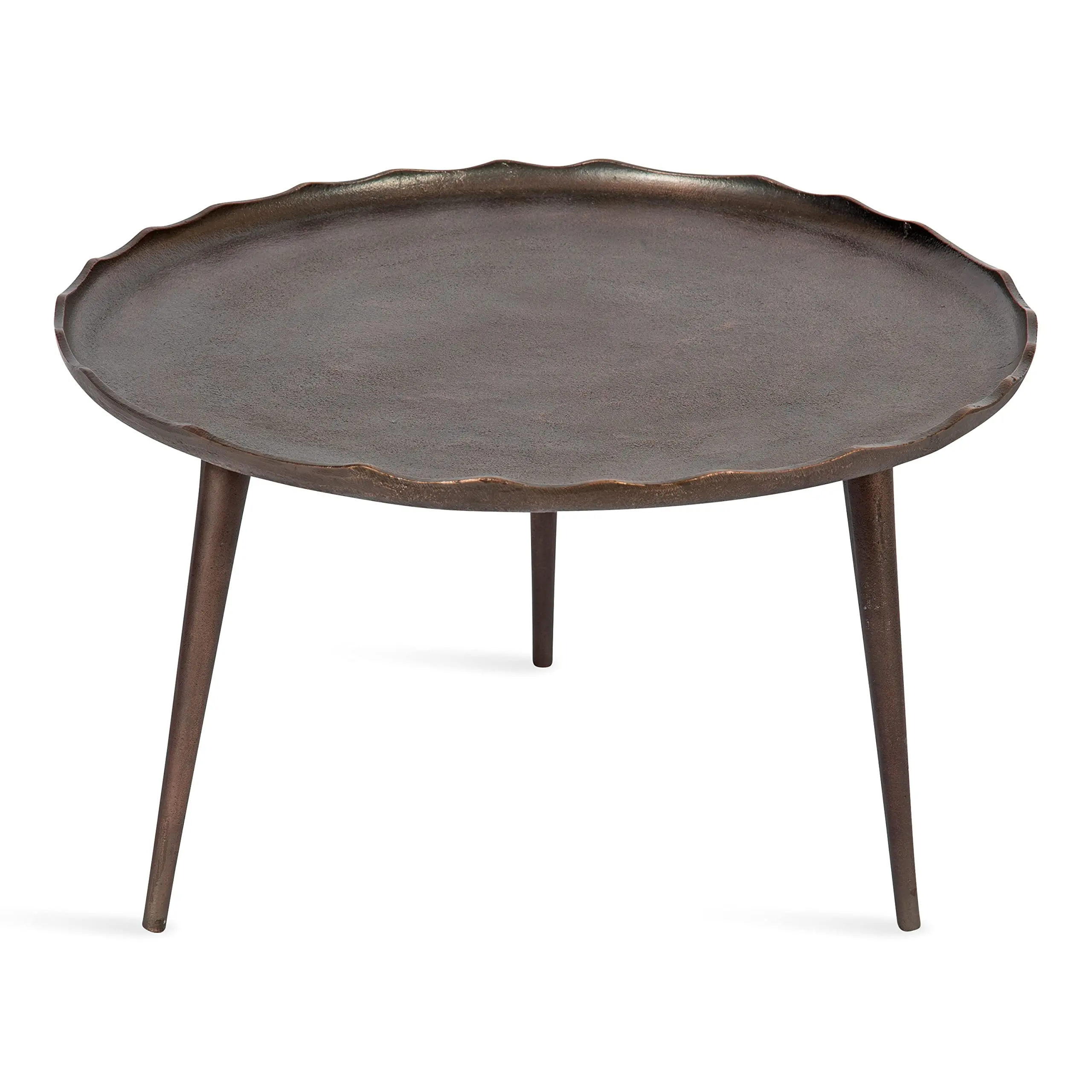 Modern Aluminum Coffee Table With Scalloped Edge Antique Finish 26x26x15 Inches
Modern Aluminum Coffee Table With Scalloped Edge Antique Finish 26x26x15 Inches