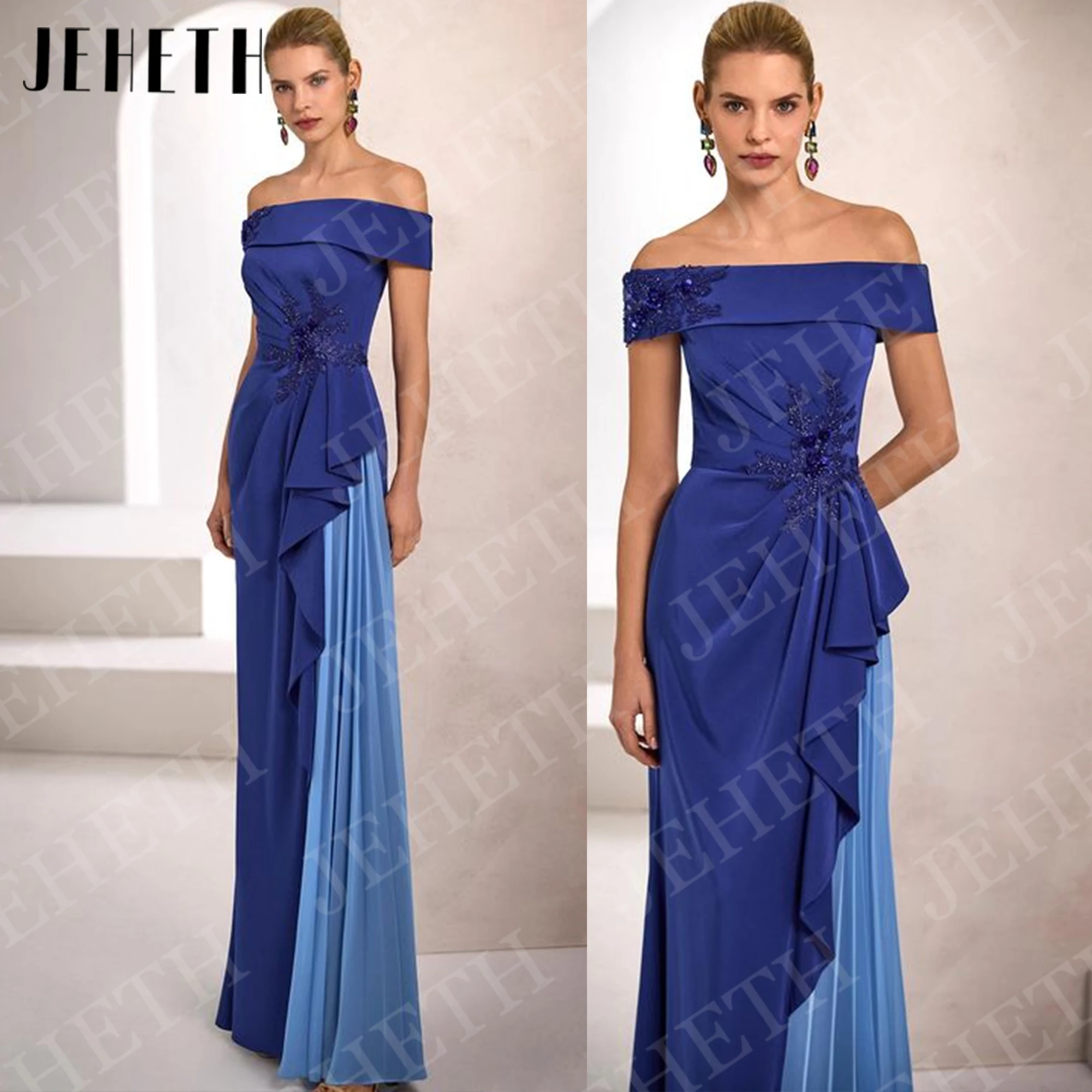 JEHETH Elegant Formal Evening Dress Off Shoulder Beaded Applique Mermaid Wedding Guest Dresses Customized Vestido Invitada Boda
JEHETH Elegant Formal Evening Dress Off Shoulder Beaded Applique Mermaid Wedding Guest Dresses Customized Vestido Invitada Boda