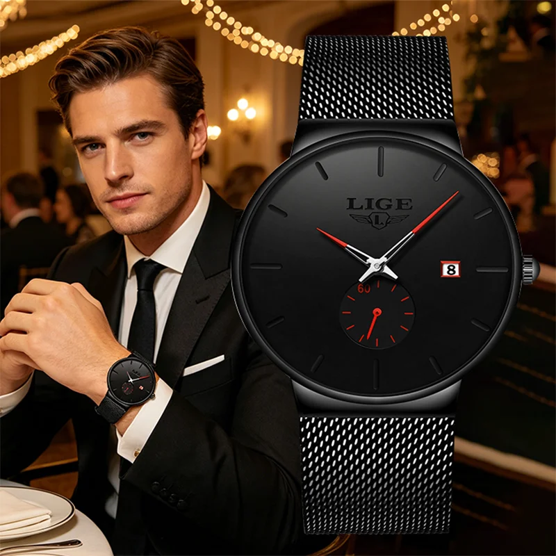 LIGE Sports Men Watches Business Men Wristsatches Quartz Stainless Steel Waterproof Fashion Man Watch Auto Date Male Clock Reloj
LIGE Sports Men Watches Business Men Wristsatches Quartz Stainless Steel Waterproof Fashion Man Watch Auto Date Male Clock Reloj