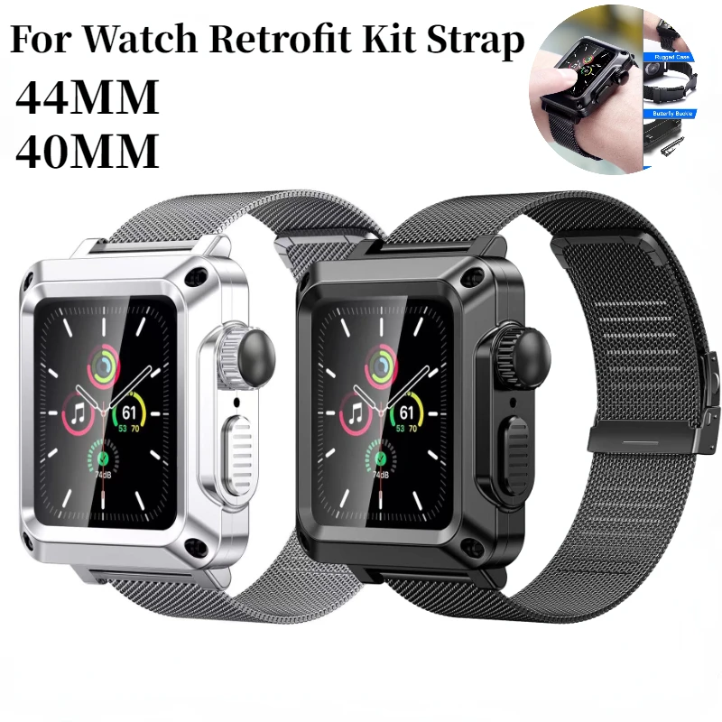 Milanese Loop Strap For Apple Watch Series 6 5 4 SE 44mm Metal Stainless Steel Protected Glass Case For Apple Watch Band 40mm
Milanese Loop Strap For Apple Watch Series 6 5 4 SE 44mm Metal Stainless Steel Protected Glass Case For Apple Watch Band 40mm