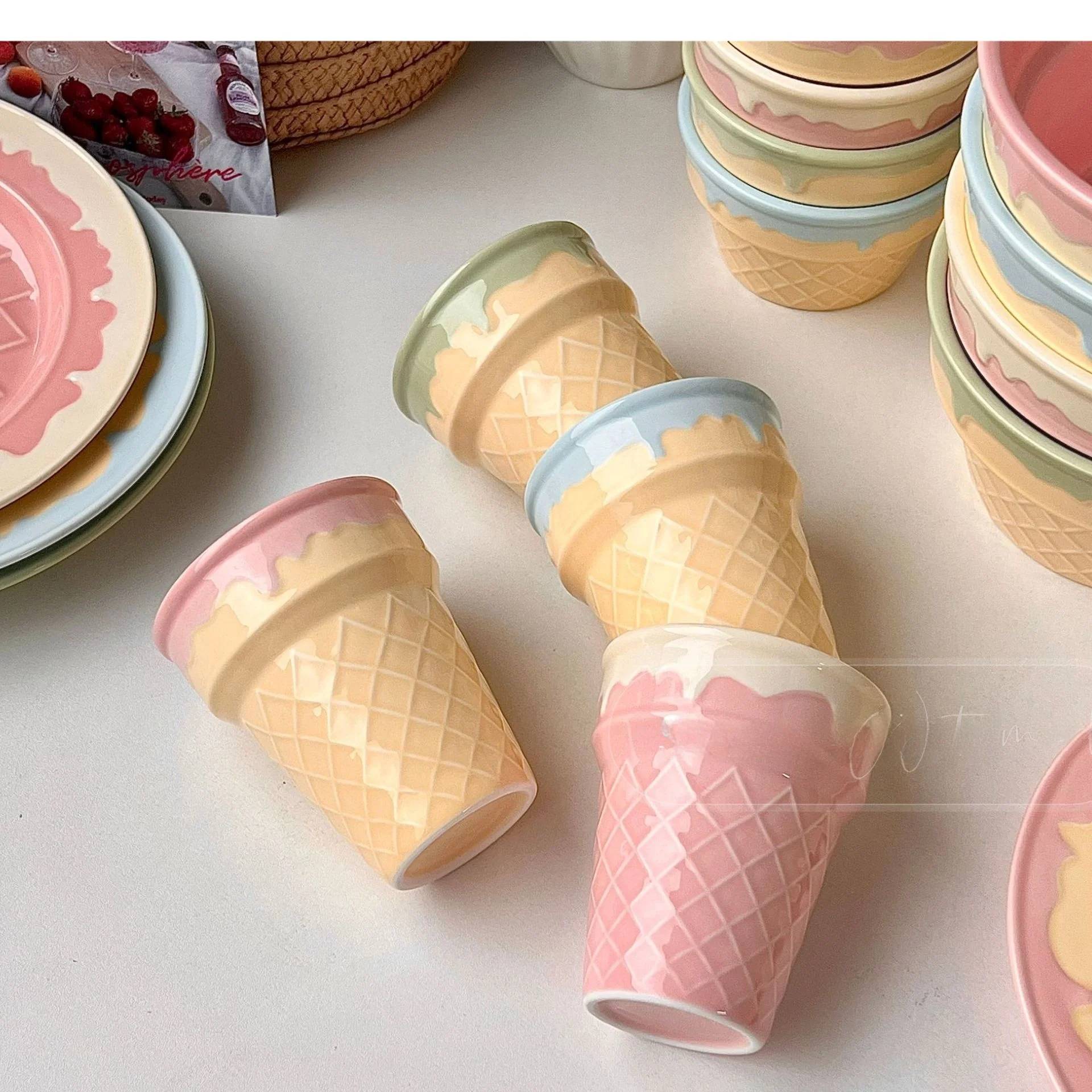 Korean Style Creative Dessert Bowl Sweet Girl Heart Home Use Ice Cream Bowl Plate Macaron Color Oval Shape Ceramic Bowl
Korean Style Creative Dessert Bowl Sweet Girl Heart Home Use Ice Cream Bowl Plate Macaron Color Oval Shape Ceramic Bowl