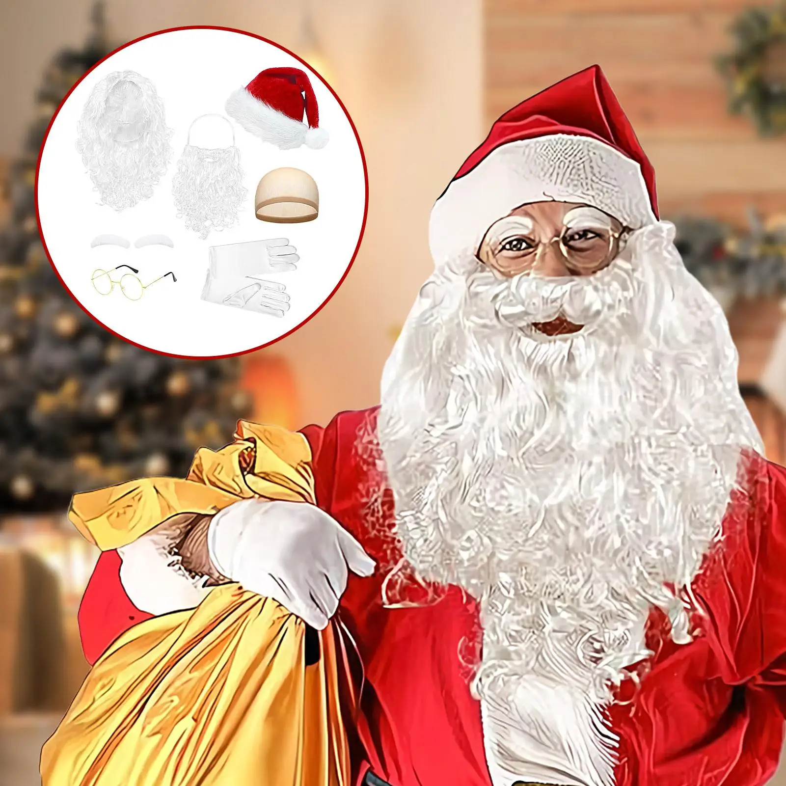 Santa Beard And Wig Set Christmas Cosplay Costume Accessories For Party Christmas Cosplay Supplies Including Beard Wig Eyebrows
Santa Beard And Wig Set Christmas Cosplay Costume Accessories For Party Christmas Cosplay Supplies Including Beard Wig Eyebrows