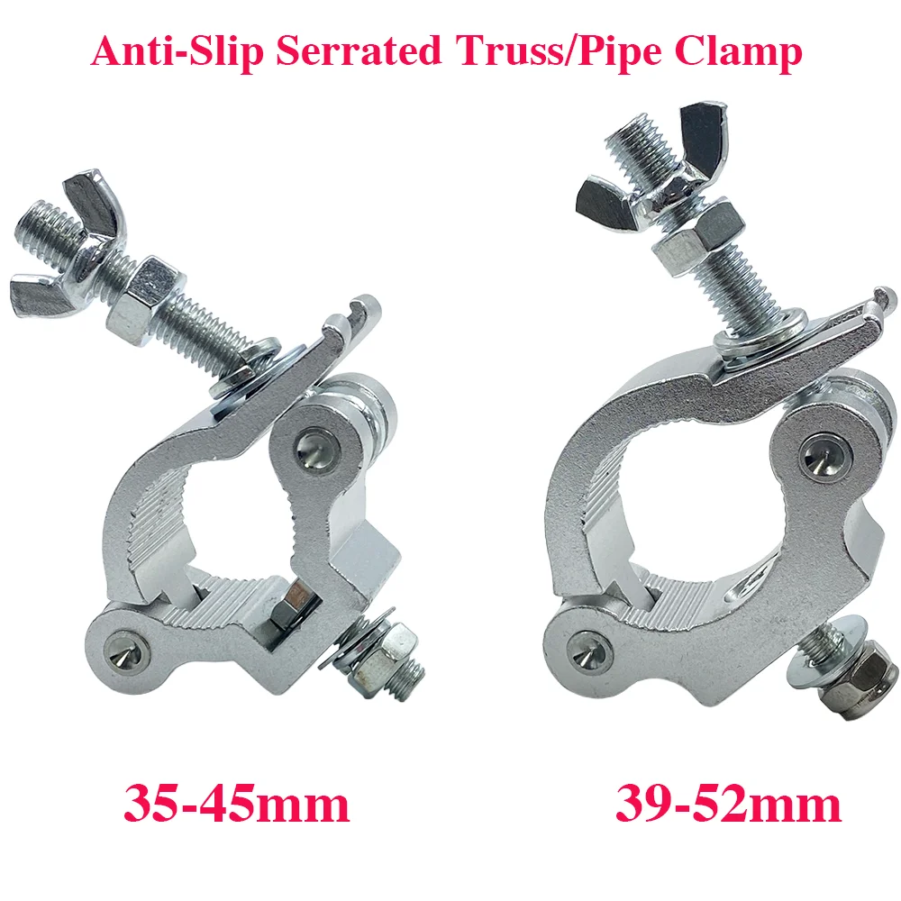 Truss Clamp Hook Heavy Duty Aluminum Half Coupler Anti-Slip Serrated Jaw Fits 35-45mm/39-52mm Stage Light Scaffold Pipe Bracket
Truss Clamp Hook Heavy Duty Aluminum Half Coupler Anti-Slip Serrated Jaw Fits 35-45mm/39-52mm Stage Light Scaffold Pipe Bracket