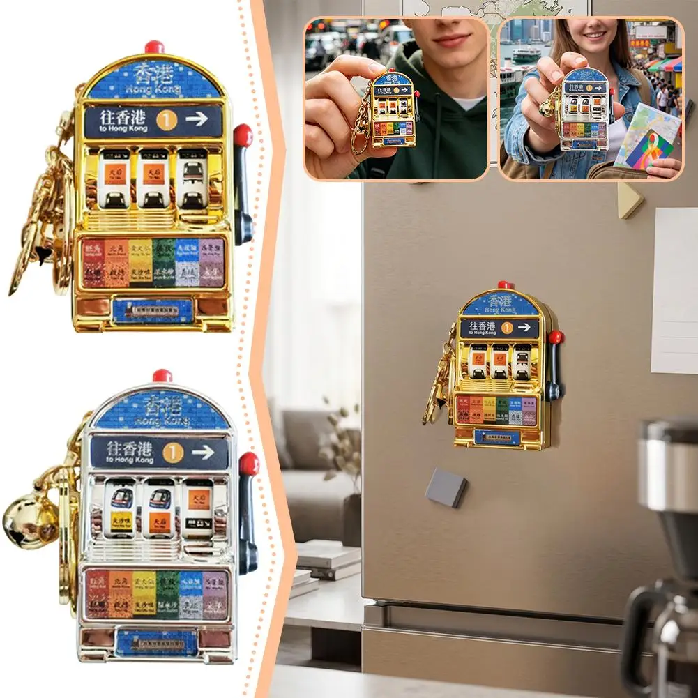 Creative HK Tiger Fridge Magnet Keychain Slot Machine Style Souvenir Key Ring Interactive Pull Lever Spin Light Sound Gift
Creative HK Tiger Fridge Magnet Keychain Slot Machine Style Souvenir Key Ring Interactive Pull Lever Spin Light Sound Gift