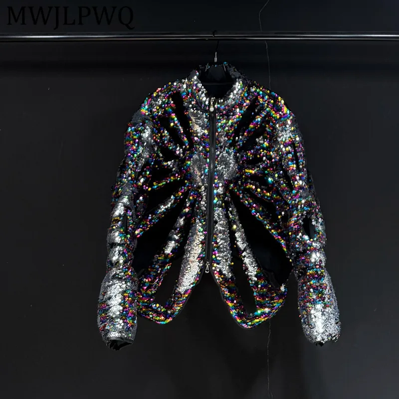 Мужская хлопковая куртка MWJLPWQ Heavy Industry с разноцветными пайетками, длинный рукав, ажурный дизайн, унисекс, свободный крой, повседневный стиль, 13120
Мужская хлопковая куртка MWJLPWQ Heavy Industry с разноцветными пайетками, длинный рукав, ажурный дизайн, унисекс, свободный крой, повседневный стиль, 13120