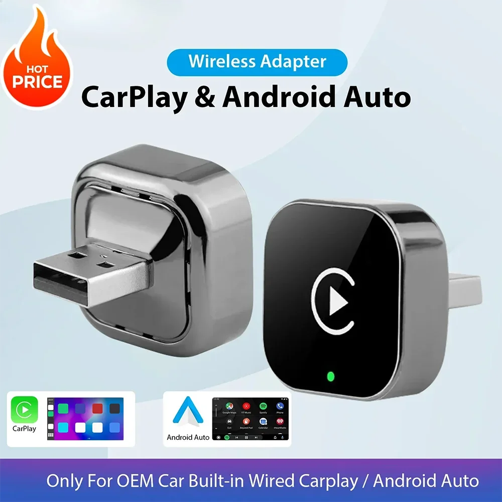 New Wireless CarPlay Adapter Wireless Android Auto AI Smart Box Car Intelligent Systems Universal 5G WiFi Plug Play OTA Updates
New Wireless CarPlay Adapter Wireless Android Auto AI Smart Box Car Intelligent Systems Universal 5G WiFi Plug Play OTA Updates
