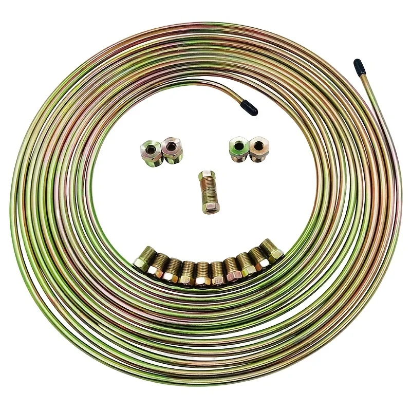 Brake Hose Kit Measuring 3/16 Inches Features Reinforced Flexible Brake Hoses And 16 Different Fittings For Hydraulic Brake
Brake Hose Kit Measuring 3/16 Inches Features Reinforced Flexible Brake Hoses And 16 Different Fittings For Hydraulic Brake