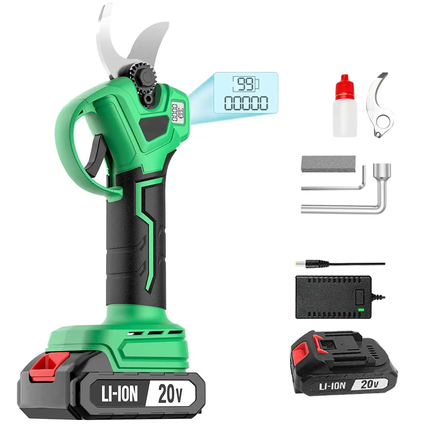 20V Brushless Cordless Electric Pruner Efficient Garden Scissors for Wood Cutting Pruning Shears Secateurs Tool
20V Brushless Cordless Electric Pruner Efficient Garden Scissors for Wood Cutting Pruning Shears Secateurs Tool