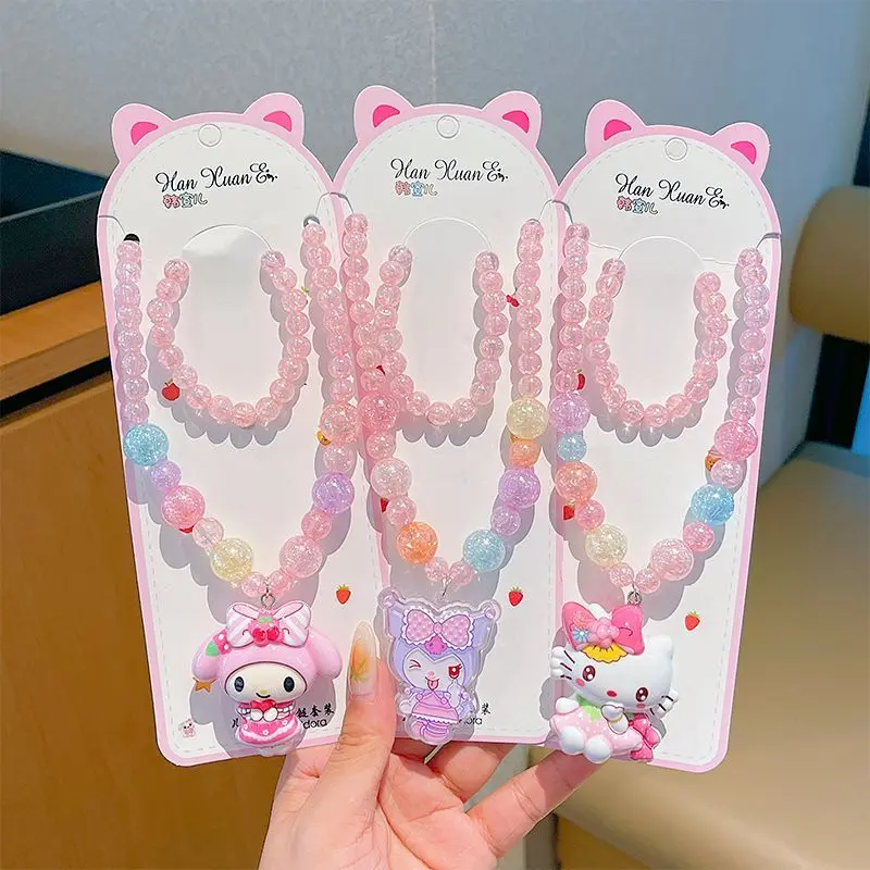 Hello Kitty Necklace Cute Cartoon Originality It Will Emit Light Jewelry New Fashion Beaded Bracelet Set Children's Day Gift
Hello Kitty Necklace Cute Cartoon Originality It Will Emit Light Jewelry New Fashion Beaded Bracelet Set Children's Day Gift