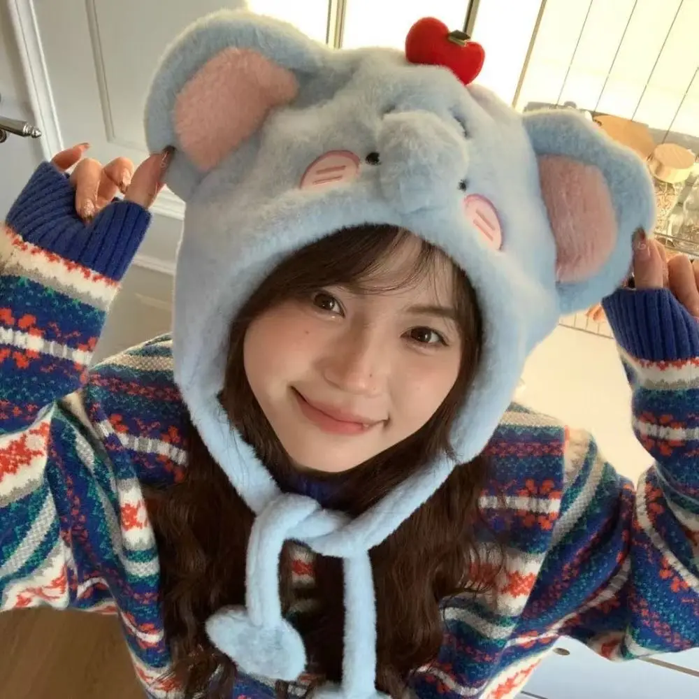 Sweet Cute Ear Protection Hat Korean Style Cartoon Plush Pullover Hats Windproof Keep Warm Elephant Warm Hat Hiking
Sweet Cute Ear Protection Hat Korean Style Cartoon Plush Pullover Hats Windproof Keep Warm Elephant Warm Hat Hiking