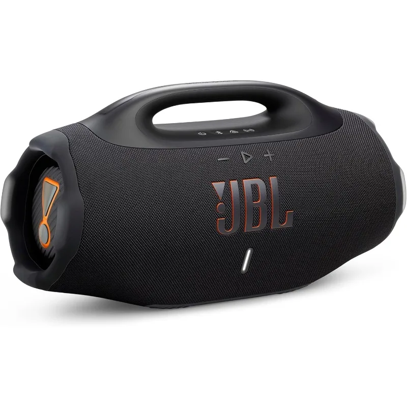 Оригинальная портативная Bluetooth-колонка JBL Boombox 4 с мощными басами, водонепроницаемостью IPX7, временем работы до 34 часов, технологией Auracast и поддержкой нескольких колонок.
Оригинальная портативная Bluetooth-колонка JBL Boombox 4 с мощными басами, водонепроницаемостью IPX7, временем работы до 34 часов, технологией Auracast и поддержкой нескольких колонок.